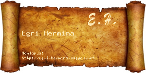 Egri Hermina névjegykártya